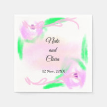 Rosa floral aquarell handgemalt individuelle Hochz
