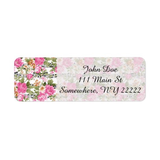 Rosa Floral auf Noten (Vorne)