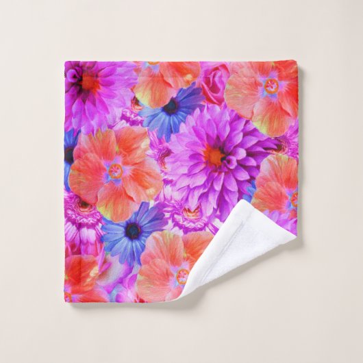 Rosa Floral Badhandtuch Set (Waschlappen)