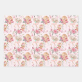 Rosa Floral Ballerina Geschenkpapier Set (Vorderseite)