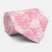 Rosa Floral Batik Krawatte (Gerollt)