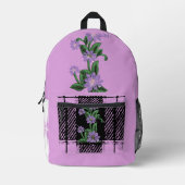 Rosa Floral Bedruckter Rucksack (Vorderseite)