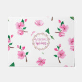 Rosa Floral | BegrüßungsFrühling Fußmatte (Vorderseite)