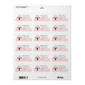 Rosa Floral Birthday Cake Adressaufkleber (Vorne)