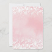 Rosa Floral Bokeh Geburtstagspartei Einladung (Rückseite)