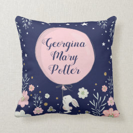 Rosa Floral Bunny Rabbit Kinderzimmer Dekor Kissen