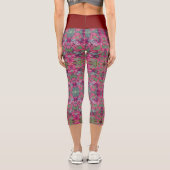 Rosa Floral Capri Leggings (Rückseite)