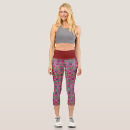 Rosa Floral Capri Leggings