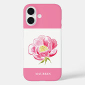 Rosa Floral Case-Mate iPhone Hülle (Rückseite)