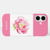 Rosa Floral Case-Mate iPhone Hülle (Rückseite (Horizontal))