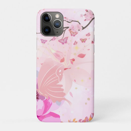 rosa floral Case-Mate iPhone hülle (Rückseite)