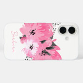 Rosa Floral Case-Mate iPhone Hülle (Rückseite (Horizontal))