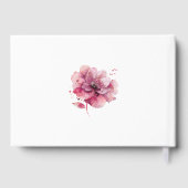 Rosa, floral Christlich bei der Beerdigung des Ged Gästebuch (Rückseite)