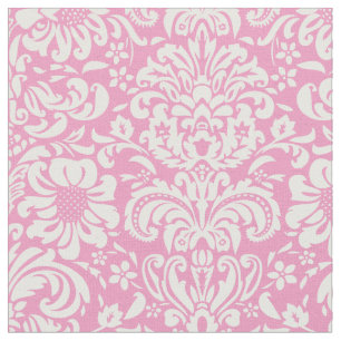 Rosa Floral Damask Stoff