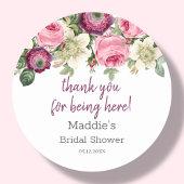 Rosa Floral | Danke Brautparty Stickers