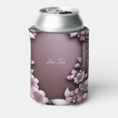 Rosa Floral Dose Cooler Dosenkühler (Kanne Rückseite)