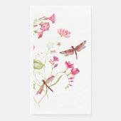 Rosa Floral Dragonfly Serviette (Vorderseite)