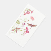 Rosa Floral Dragonfly Serviette (Ecke)