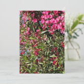 Rosa floral einladung (Stehend Vorderseite)