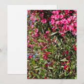 Rosa floral einladung (Vorne/Hinten)