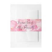 Rosa Floral | Einladung zur Hochzeit Bauchband Einladungsbanderole (Vorderseite Beispiel)