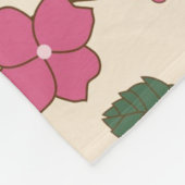 Rosa floral fleecedecke (Ecke)