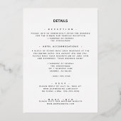 Rosa Floral Folieneinladung (Rückseite)