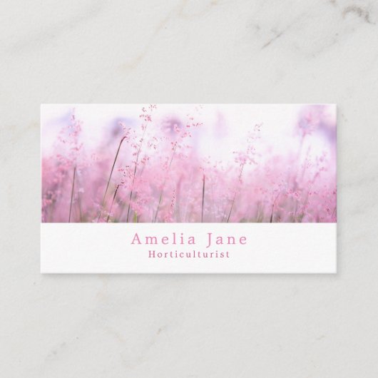 Rosa Floral, Gärtner, Gartenbauer Visitenkarte (Vorderseite)
