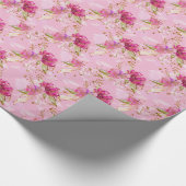 Rosa floral geschenkpapier (Ecke)