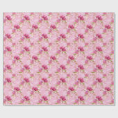 Rosa floral geschenkpapier (Flach)