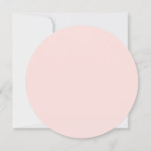 Rosa Floral Girl First Holy Communion Circle Einladung (Rückseite)