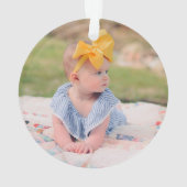 Rosa Floral Girls Koala Bärenname Ornament (Rückseite)