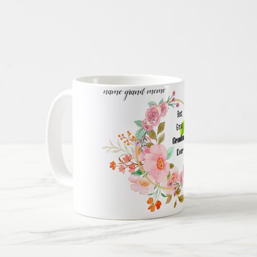 Rosa Floral Gold Bestes Gran Café Al Porto Kaffeetasse (Vorderseite Links)