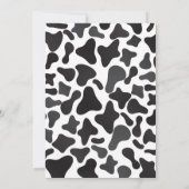 Rosa Floral Heilige Kuh Kuh Print Erstgeburt Einladung (Rückseite)