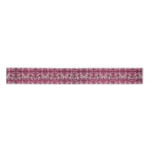 Rosa Floral Holiday Satin Ribbon Satinband (Vorderseite)