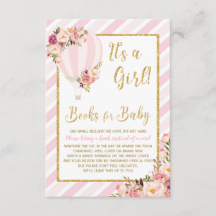 Rosa Floral Hot Air Ballon Bringen Sie eine Book C Begleitkarte