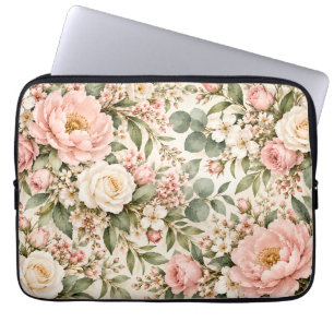Rosa Floral in Rosé Laptopschutzhülle