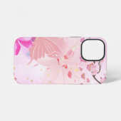 rosa floral iPhone hülle (Rückseite (Horizontal))