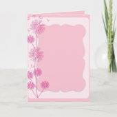 Rosa Floral Karte (Vorderseite)