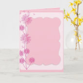 Rosa Floral Karte (Gelbe Blume)