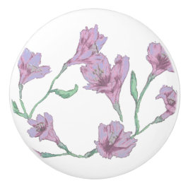 Rosa Floral Keramikknauf