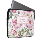 Rosa Floral Laptopschutzhülle (Vorne Rechts)