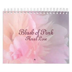 Rosa Floral Love Kalender mit Röte