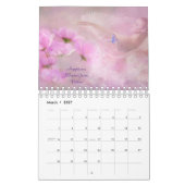 Rosa Floral Love Kalender mit Röte (Mär 2027)