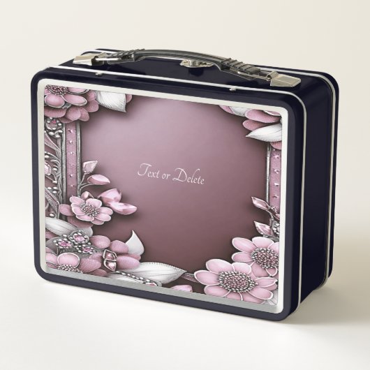 Rosa Floral Lunchbox (Rückseite)