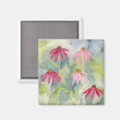 Rosa Floral Magnet (Vorderseite/Rückseite)