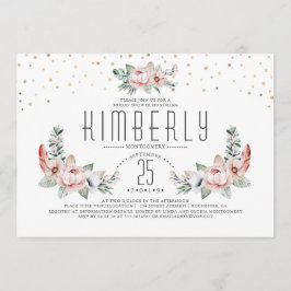 Rosa | Floral Modernes Elegantes Brautparty Einladung