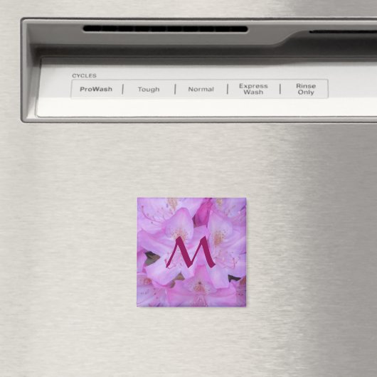 Rosa Floral Monogram Magnet (In Situ (Geschirrspüler))