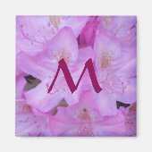 Rosa Floral Monogram Magnet (Vorne)