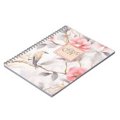 Rosa Floral Monogram Notebook Notizblock (Linke Seite)